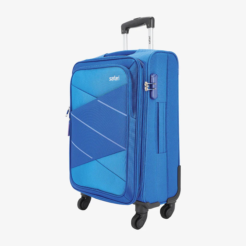 Safari Avenue Blue Trolley Bag with Expander & 360° Wheels - Image 17