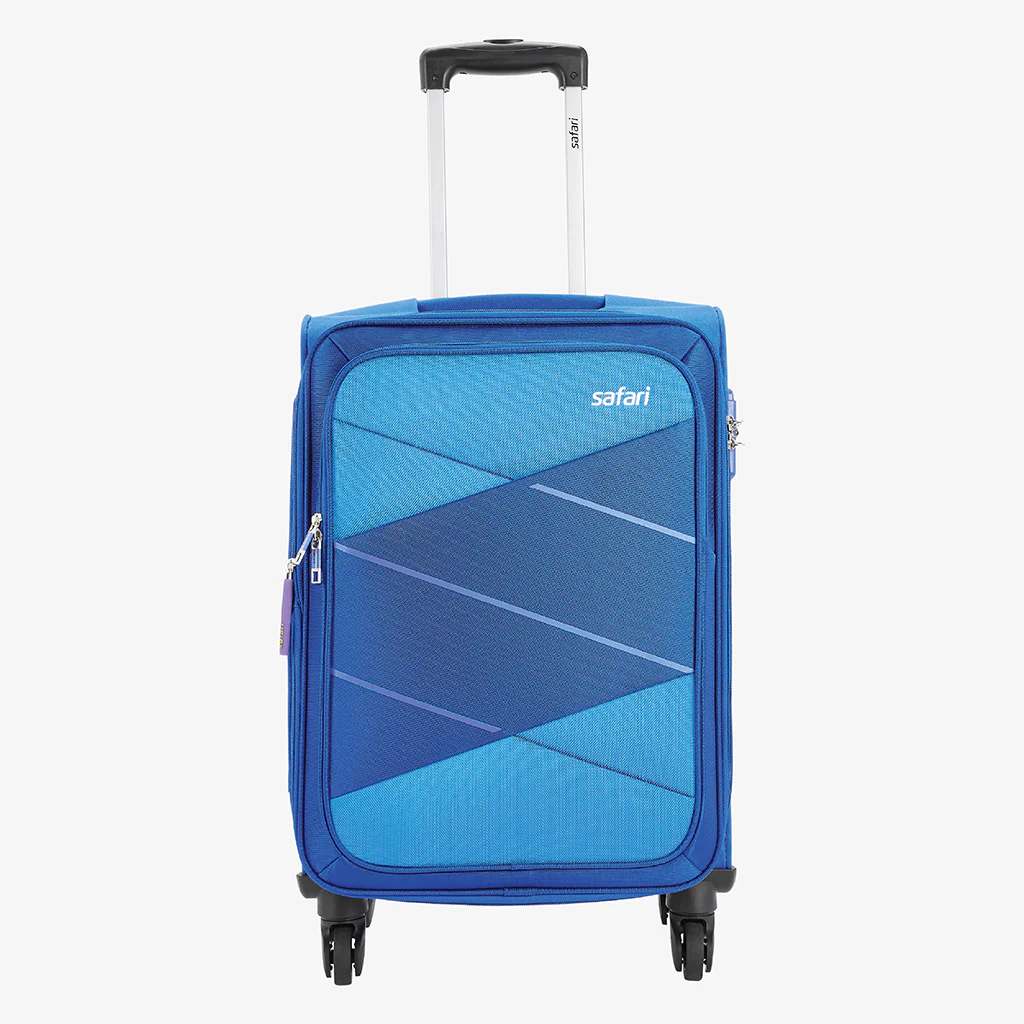 Safari Avenue Blue Trolley Bag with Expander & 360° Wheels - Image 3