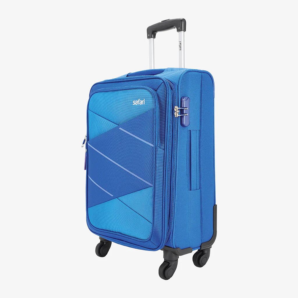 Safari Avenue Blue Trolley Bag with Expander & 360° Wheels - Image 9