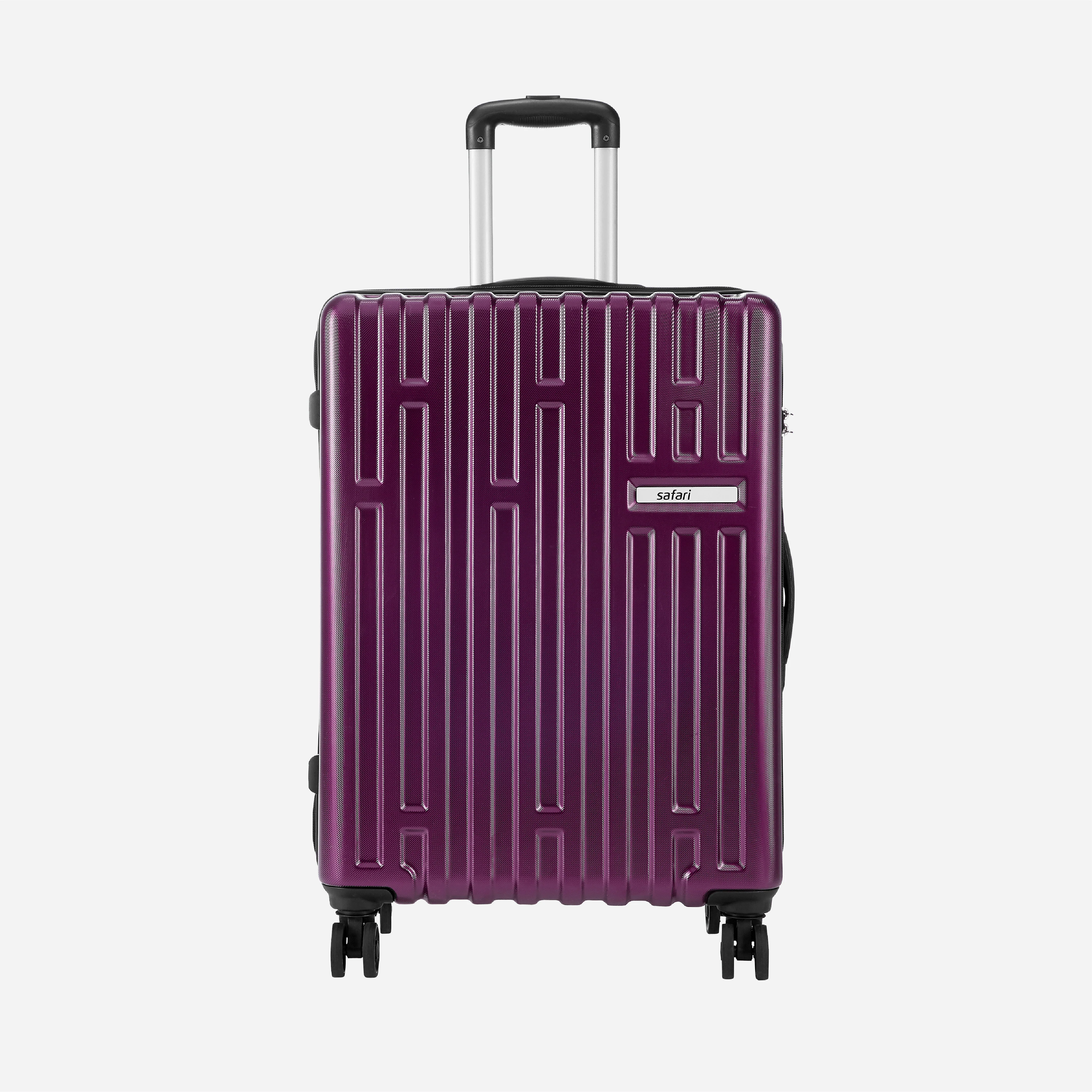 Safari Cargo Neo Magenta Purple Trolley Bag with TSA lock and Dual Wheels - Image 11