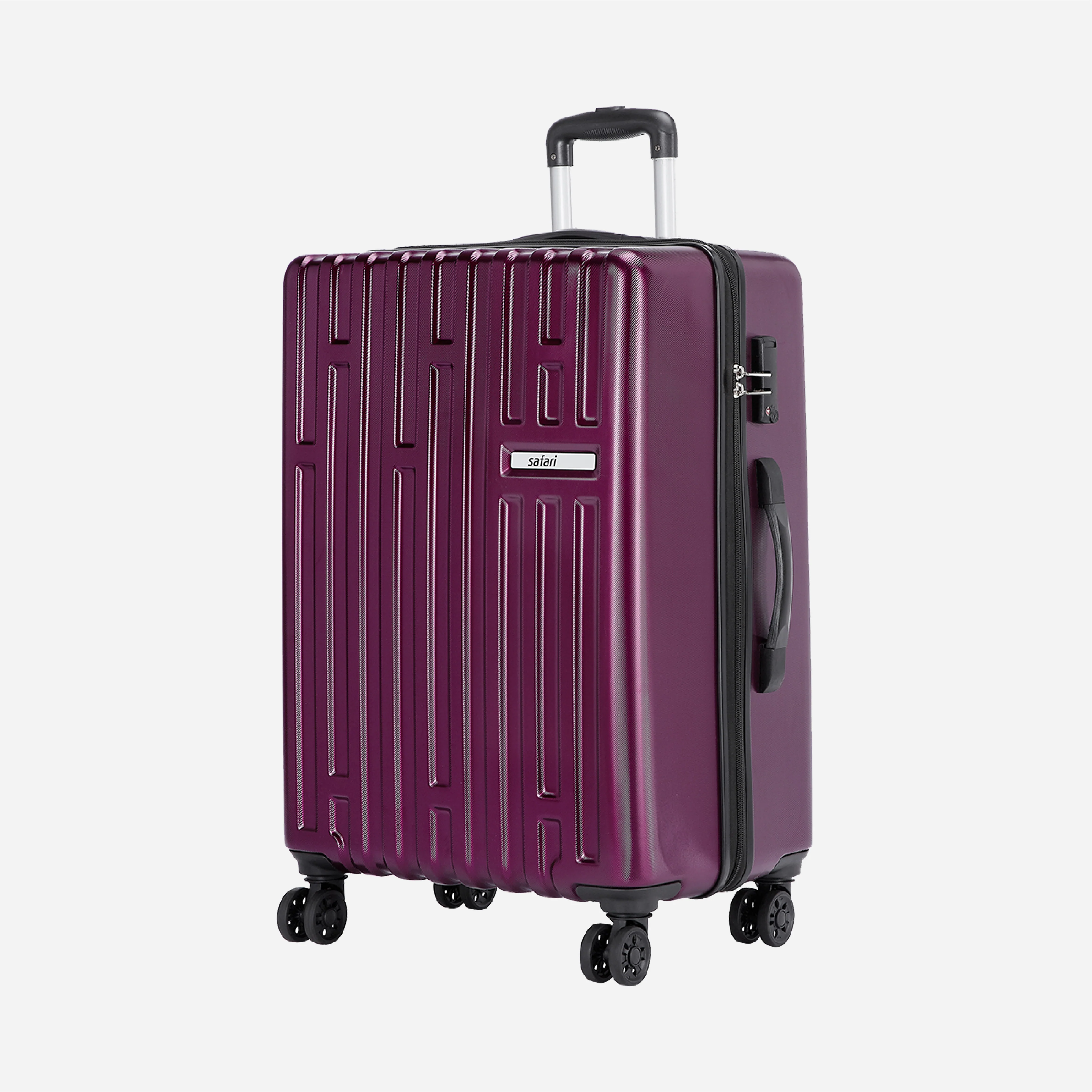 Safari Cargo Neo Magenta Purple Trolley Bag with TSA lock and Dual Wheels - Image 17