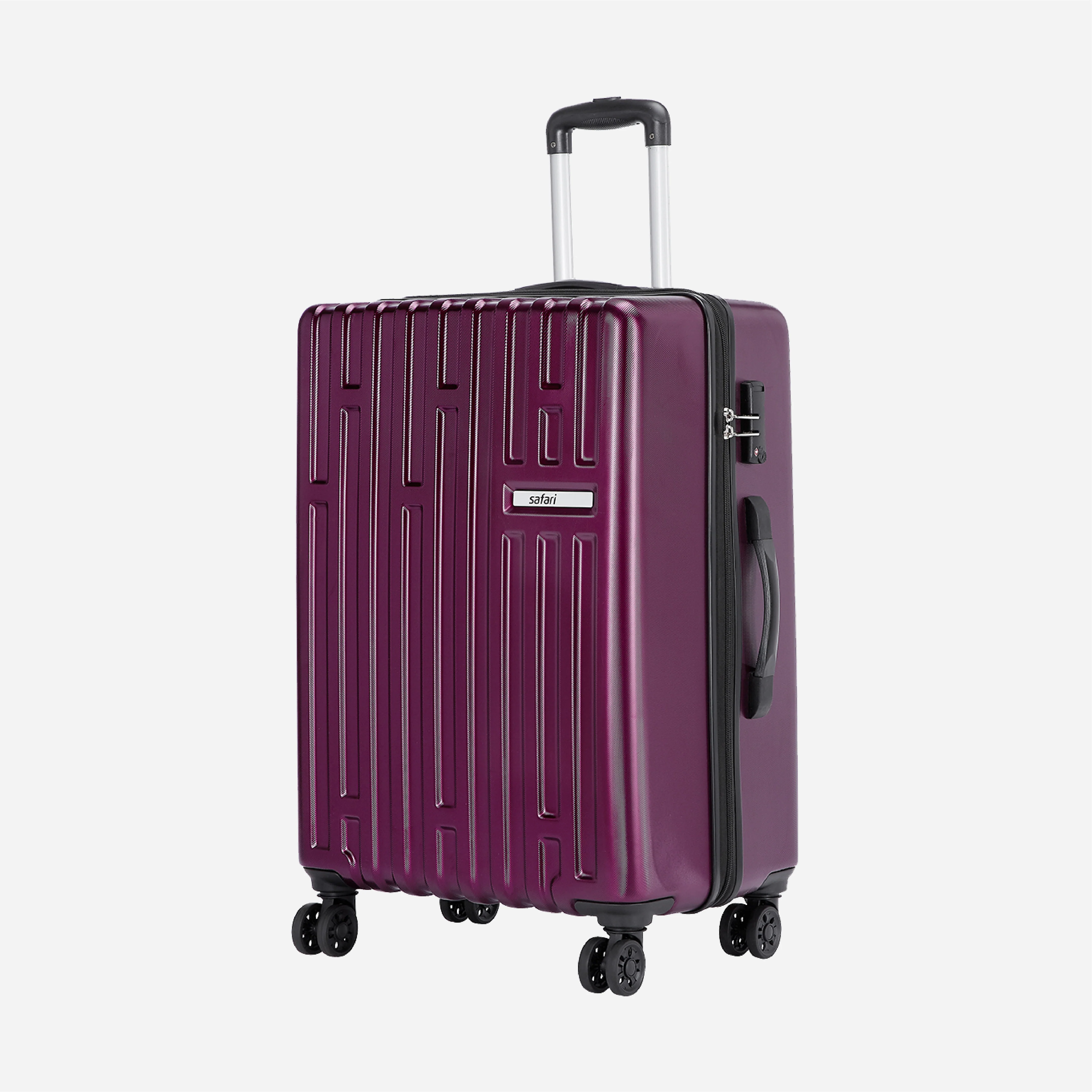 Safari Cargo Neo Magenta Purple Trolley Bag with TSA lock and Dual Wheels - Image 9