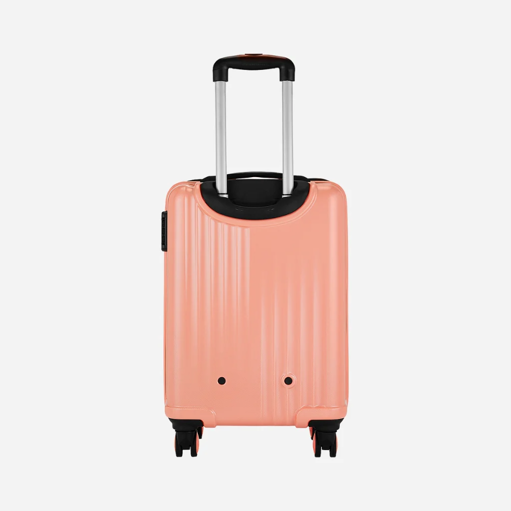 Safari City Miles Mud Coral Trolley Bag with Anti-theft Zipper and Dual Wheels - Image 11