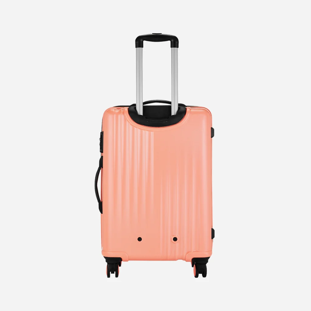 Safari City Miles Mud Coral Trolley Bag with Anti-theft Zipper and Dual Wheels - Image 26