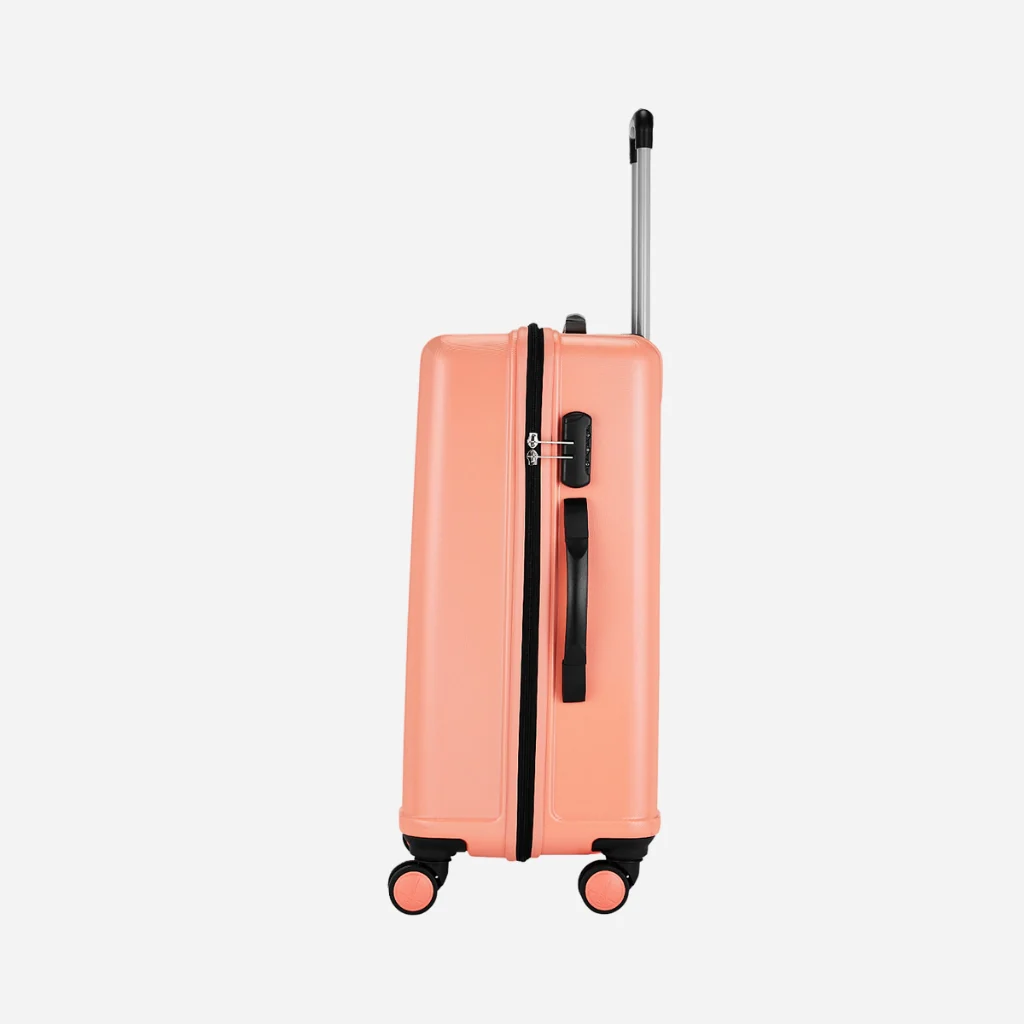 Safari City Miles Mud Coral Trolley Bag with Anti-theft Zipper and Dual Wheels - Image 27