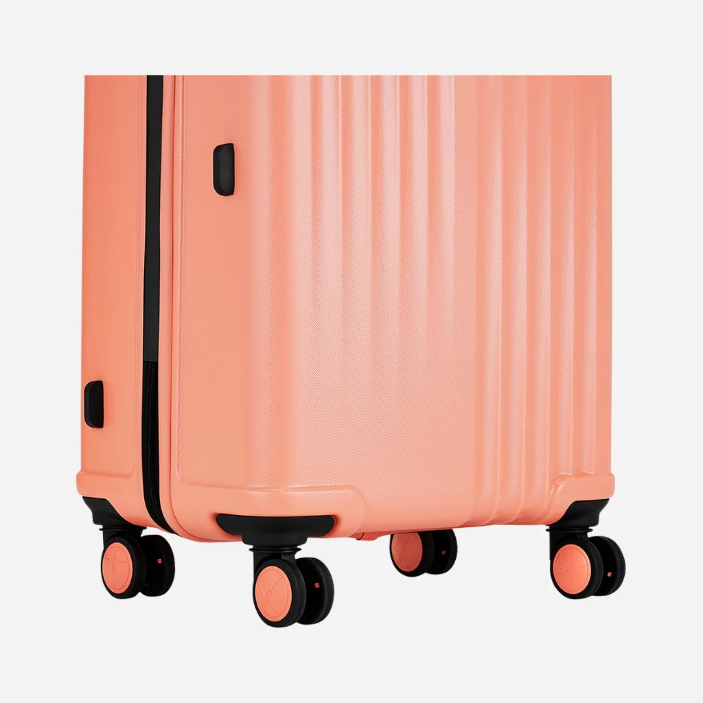 Safari City Miles Mud Coral Trolley Bag with Anti-theft Zipper and Dual Wheels - Image 28