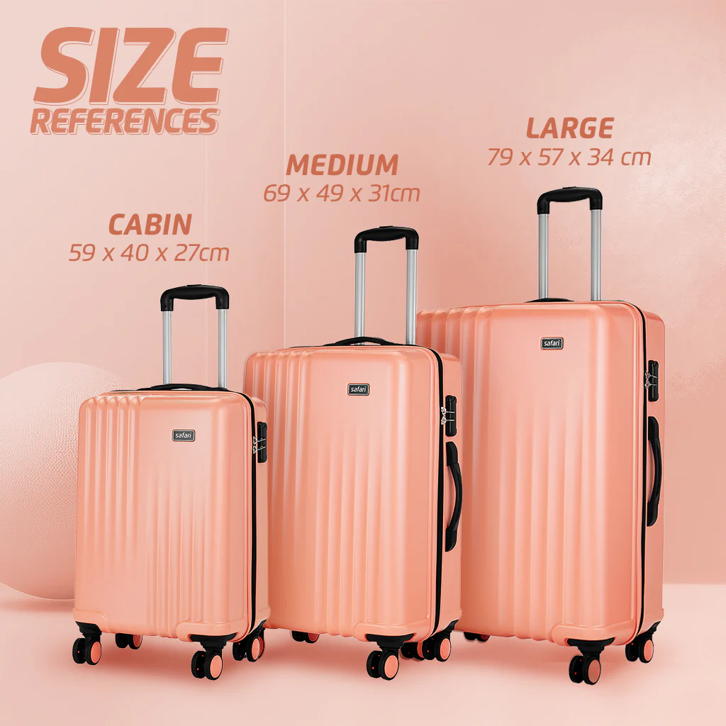 Safari City Miles Mud Coral Trolley Bag with Anti-theft Zipper and Dual Wheels - Image 38