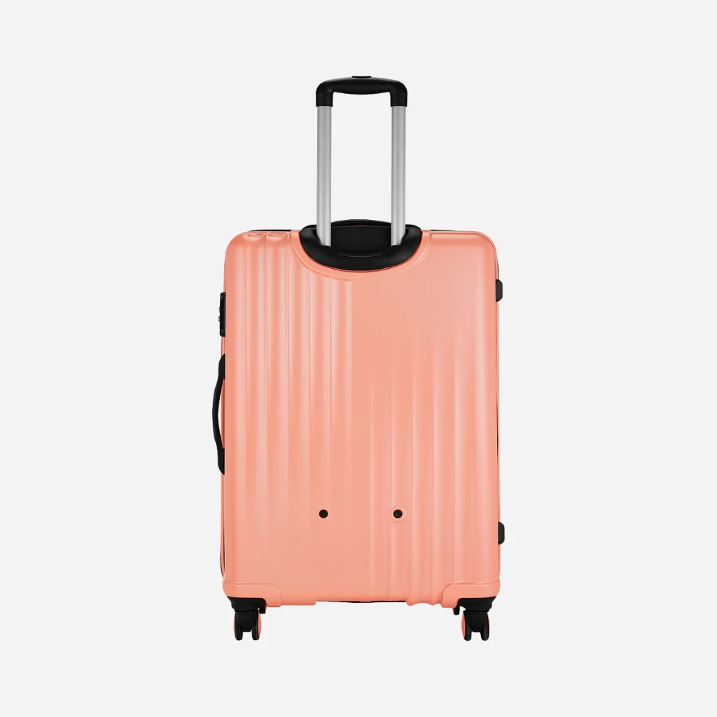 Safari City Miles Mud Coral Trolley Bag with Anti-theft Zipper and Dual Wheels - Image 41