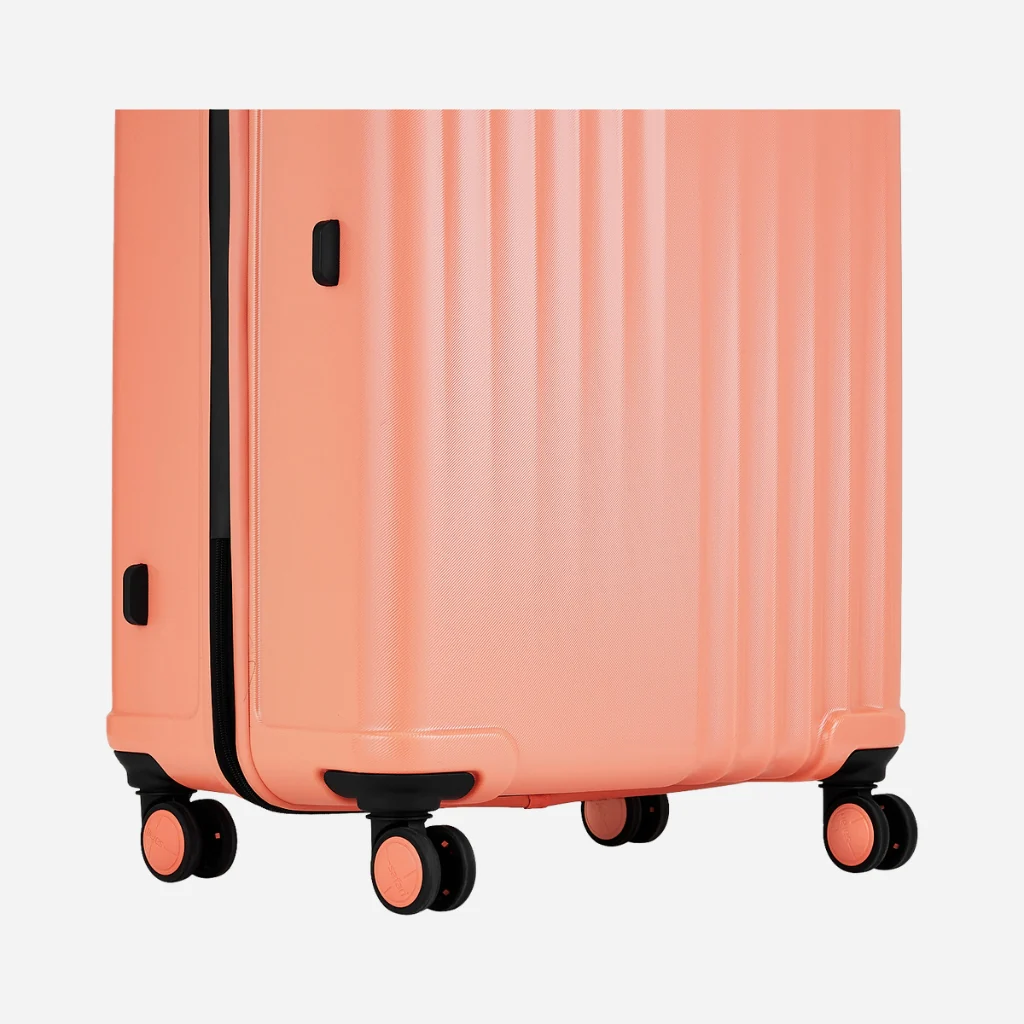 Safari City Miles Mud Coral Trolley Bag with Anti-theft Zipper and Dual Wheels - Image 43