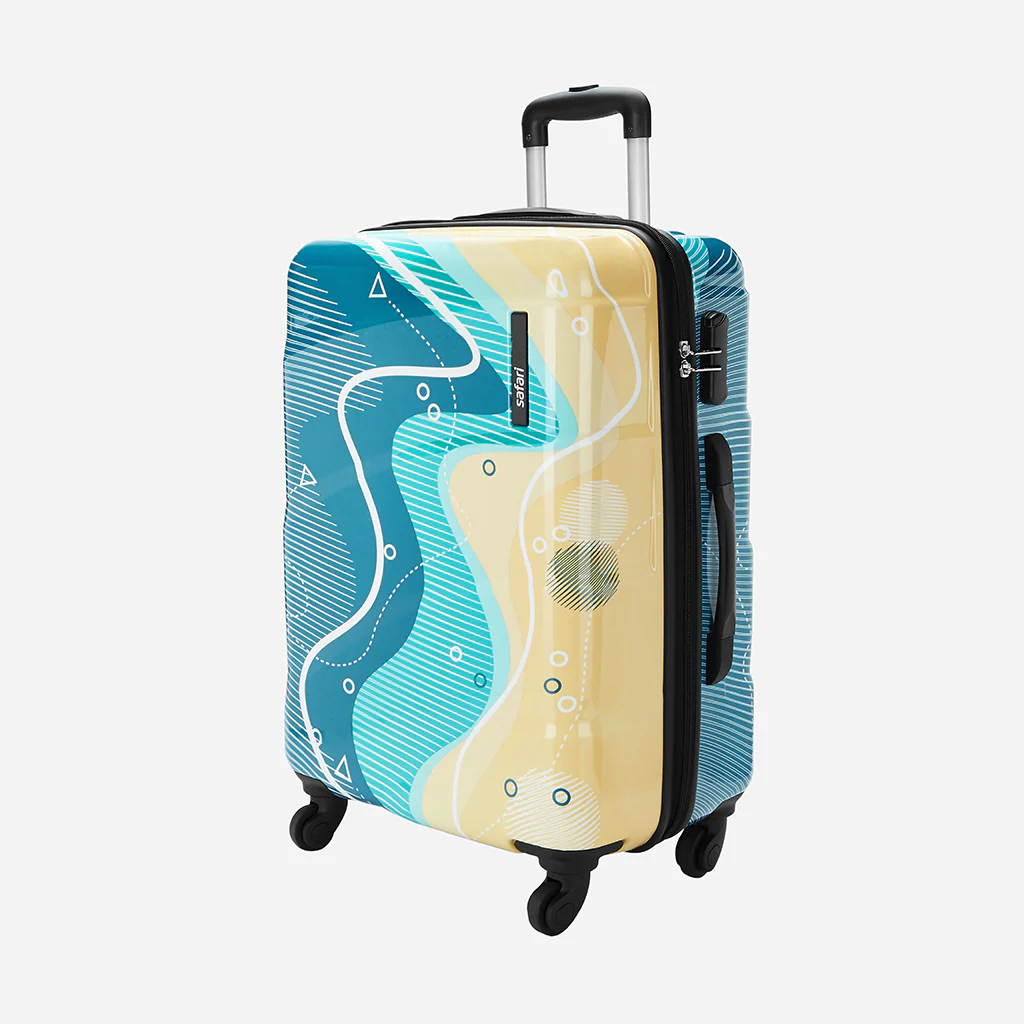 Safari Coastline Printed Trolley Bag with Anti Theft Zipper - Image 16