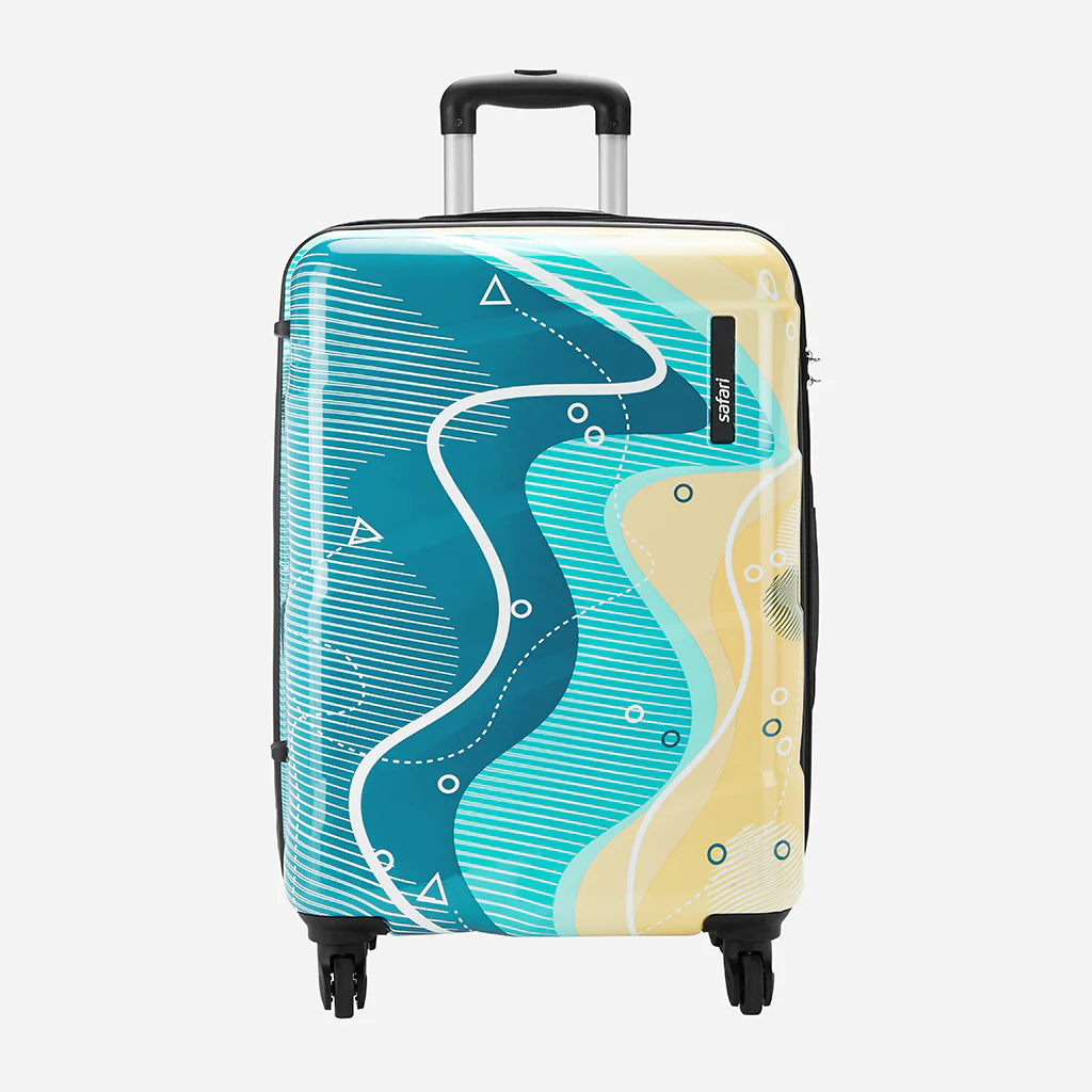 Safari Coastline Printed Trolley Bag with Anti Theft Zipper - Image 17
