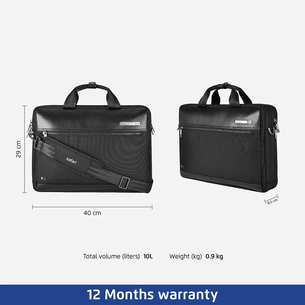 Safari Crest Messenger Bag with Dual compartments - Black - Image 5