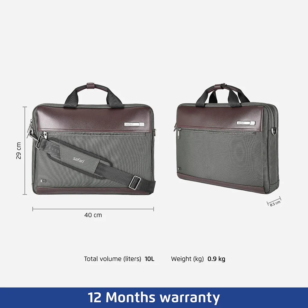 Safari Crest Messenger Bag with Dual compartments - Grey - Image 5