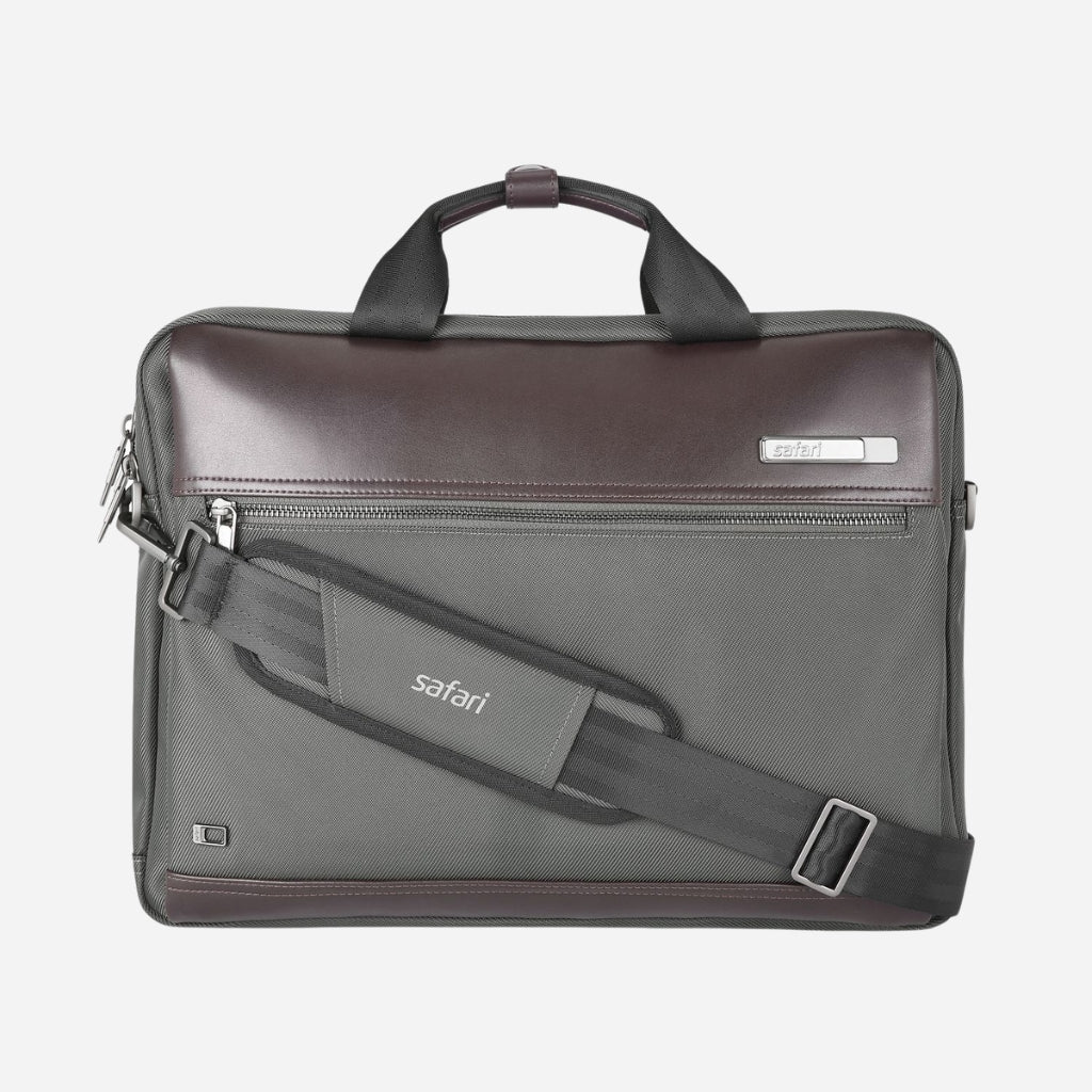 Safari Crest Messenger Bag with Dual compartments - Grey - Image 6
