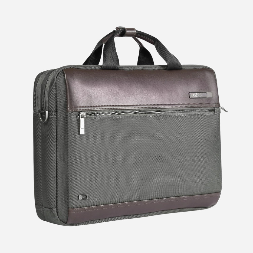 Safari Crest Messenger Bag with Dual compartments - Grey - Image 7
