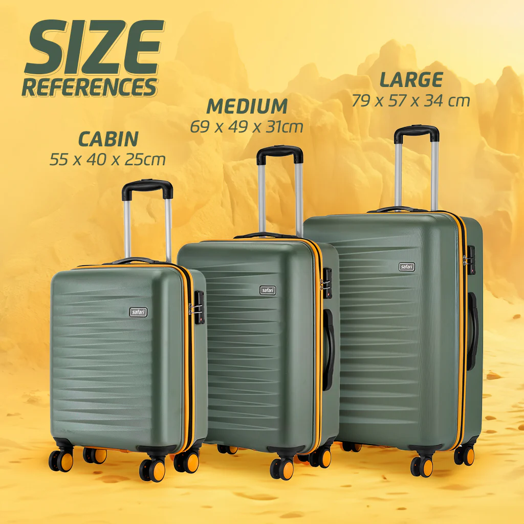 Safari Defender Thyme Green Trolley Bag with TSA lock and Dual Wheels - Image 7