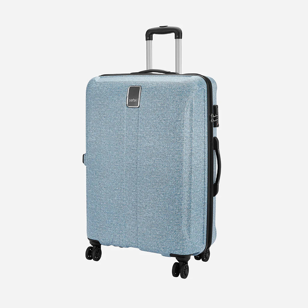 Safari Denim Pro Blue Trolley Bag with Dual Wheels - Image 10