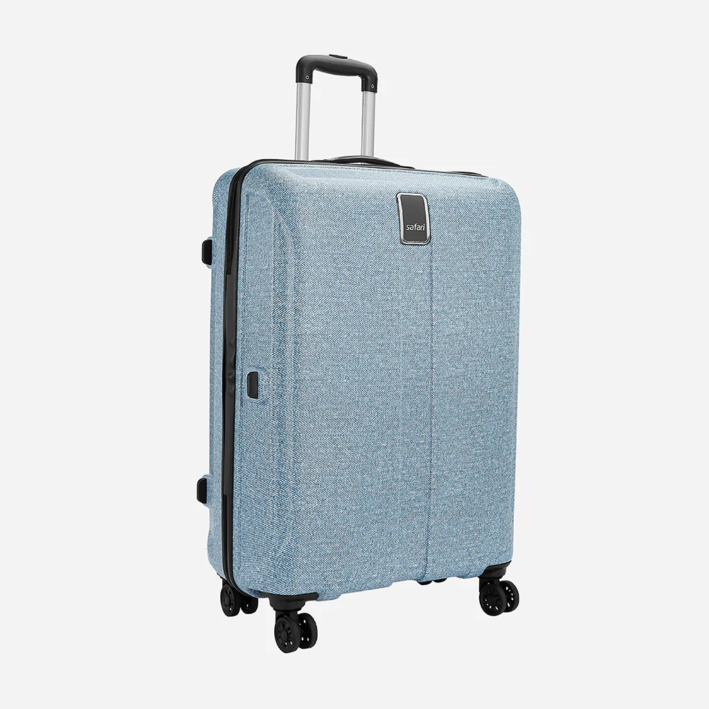 Safari Denim Pro Blue Trolley Bag with Dual Wheels - Image 12