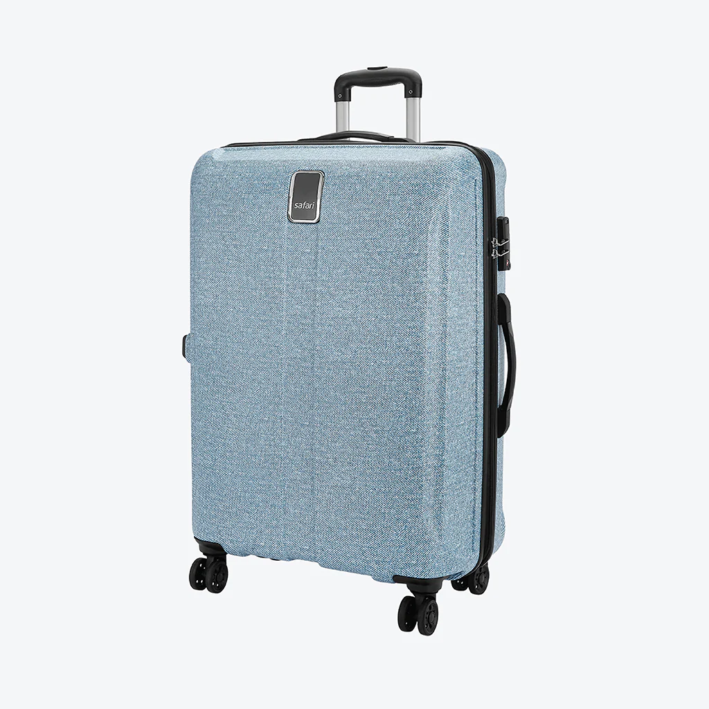 Safari Denim Pro Blue Trolley Bag with Dual Wheels - Image 18