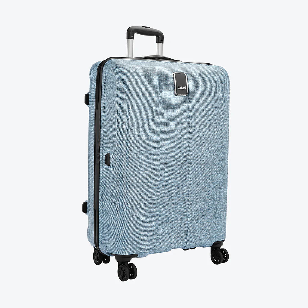 Safari Denim Pro Blue Trolley Bag with Dual Wheels - Image 20