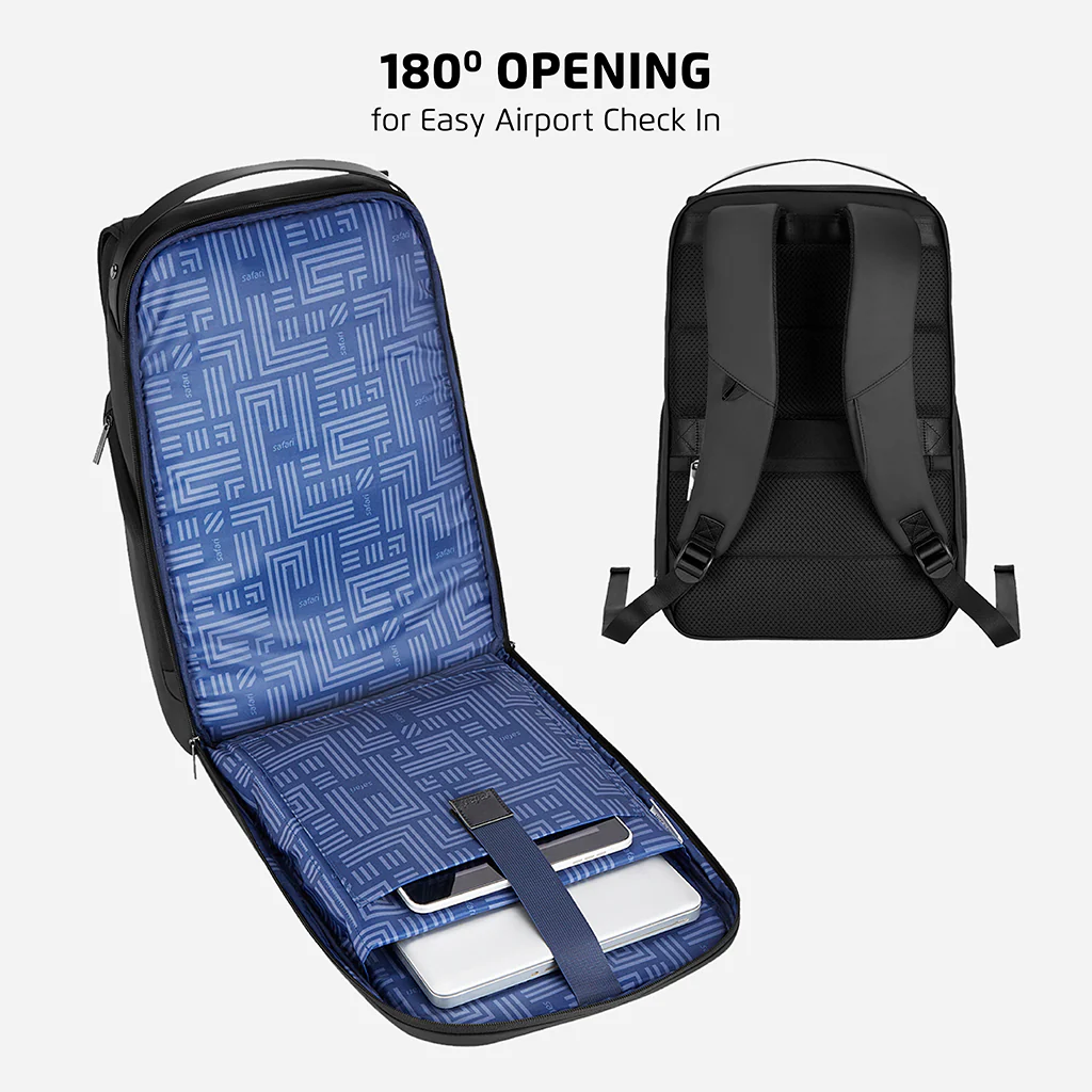 Safari Enigma 27L Black Formal Backpack with Laptop Sleeve - Image 5