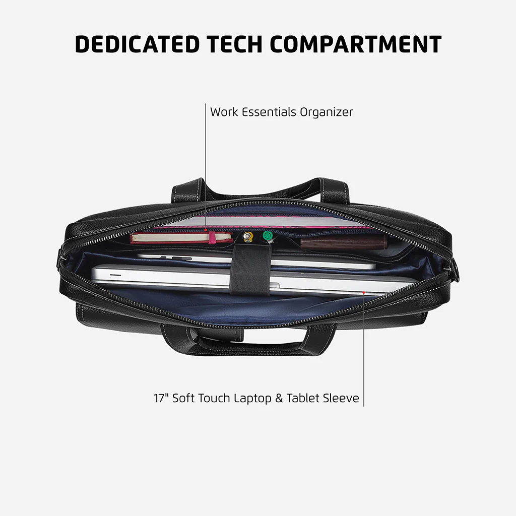 Safari Fable Messenger Bag with Dual compartments - Black - Image 3