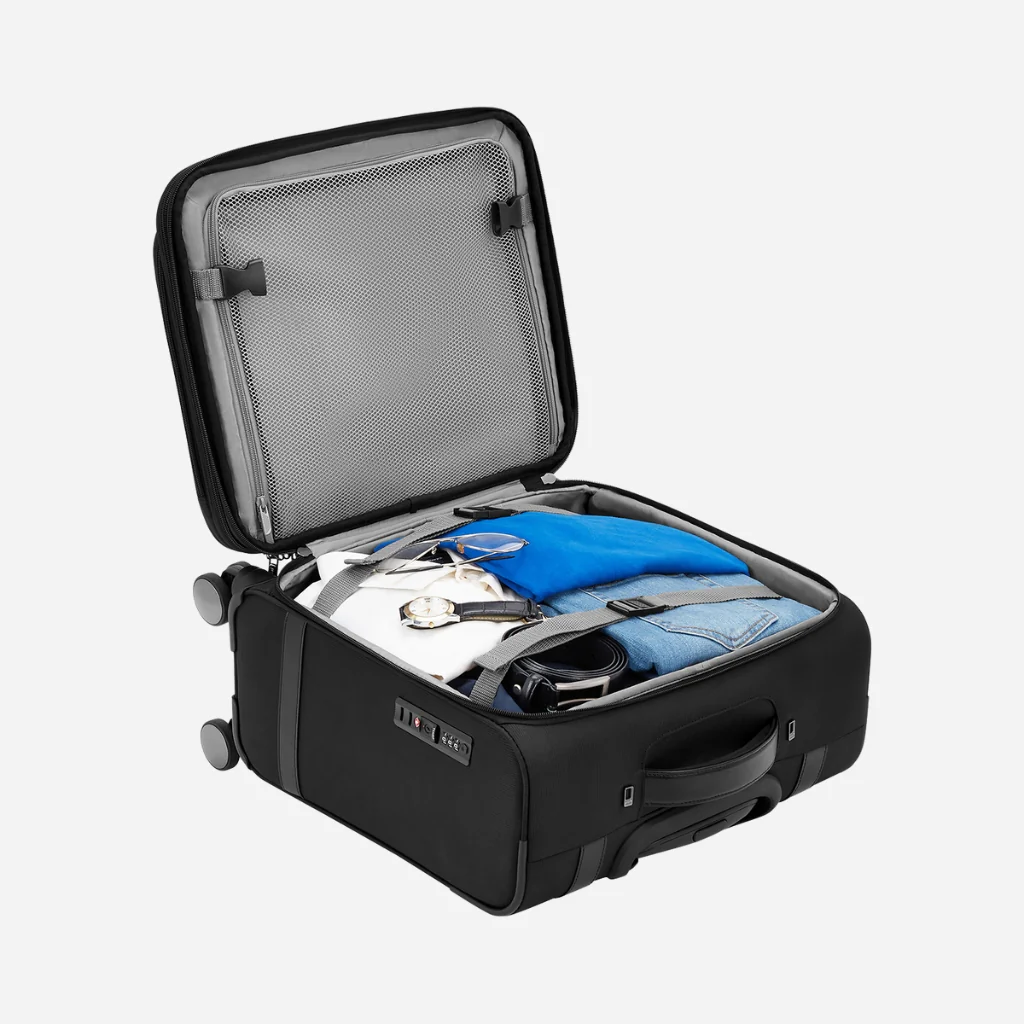 Safari Falcon Black Overnighter Laptop Trolley Bag with TSA Lock and Detailed Interior. - Image 10