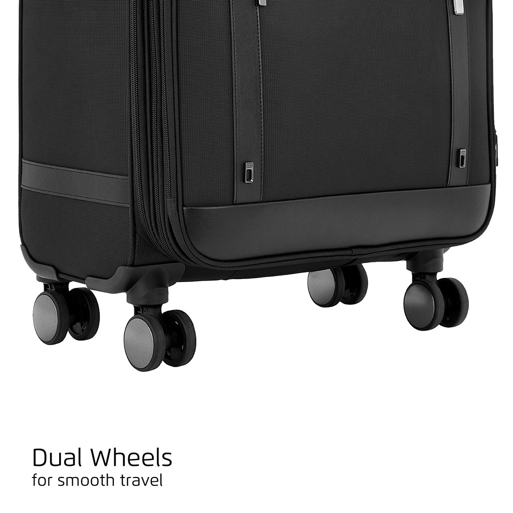 Safari Falcon Black Overnighter Laptop Trolley Bag with TSA Lock and Detailed Interior. - Image 5