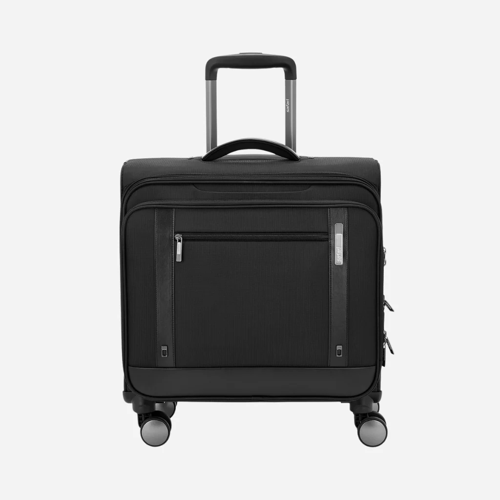Safari Falcon Black Overnighter Laptop Trolley Bag with TSA Lock and Detailed Interior. - Image 7