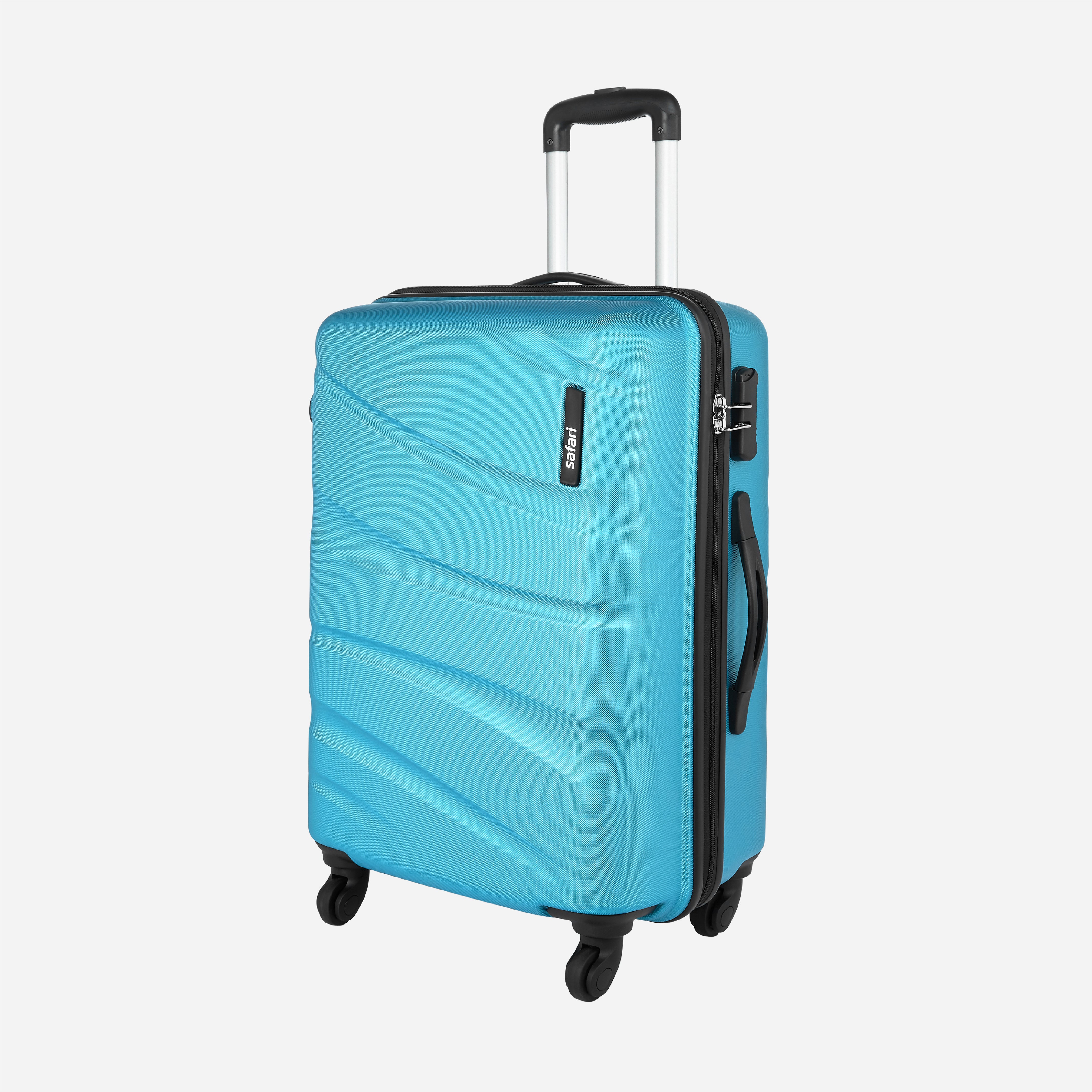 Safari Flo Secure Teal Trolley Bag with 360° Wheels - Image 9