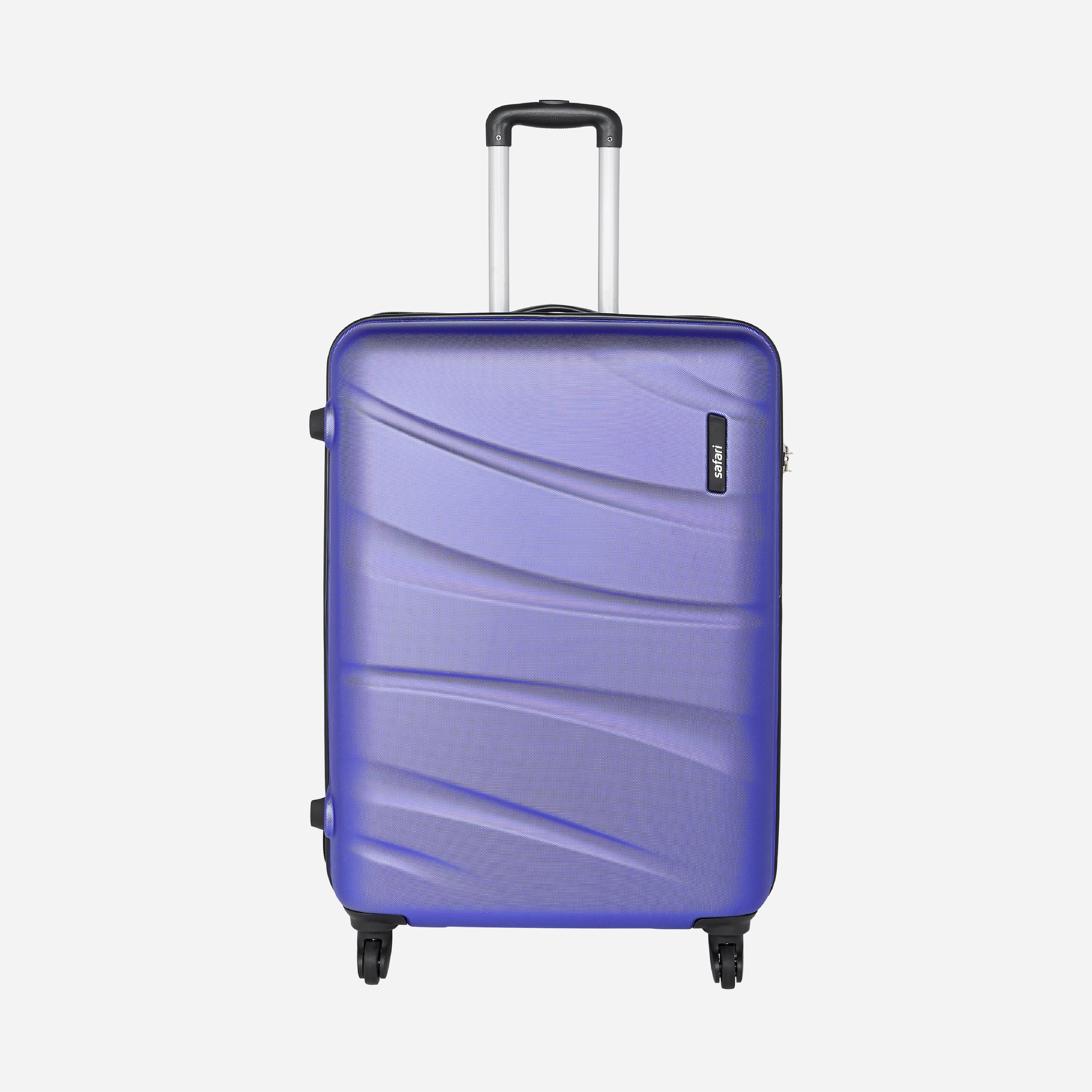 Safari Flo Secure Metallic Purple Trolley Bag with 360° Wheels - Image 3