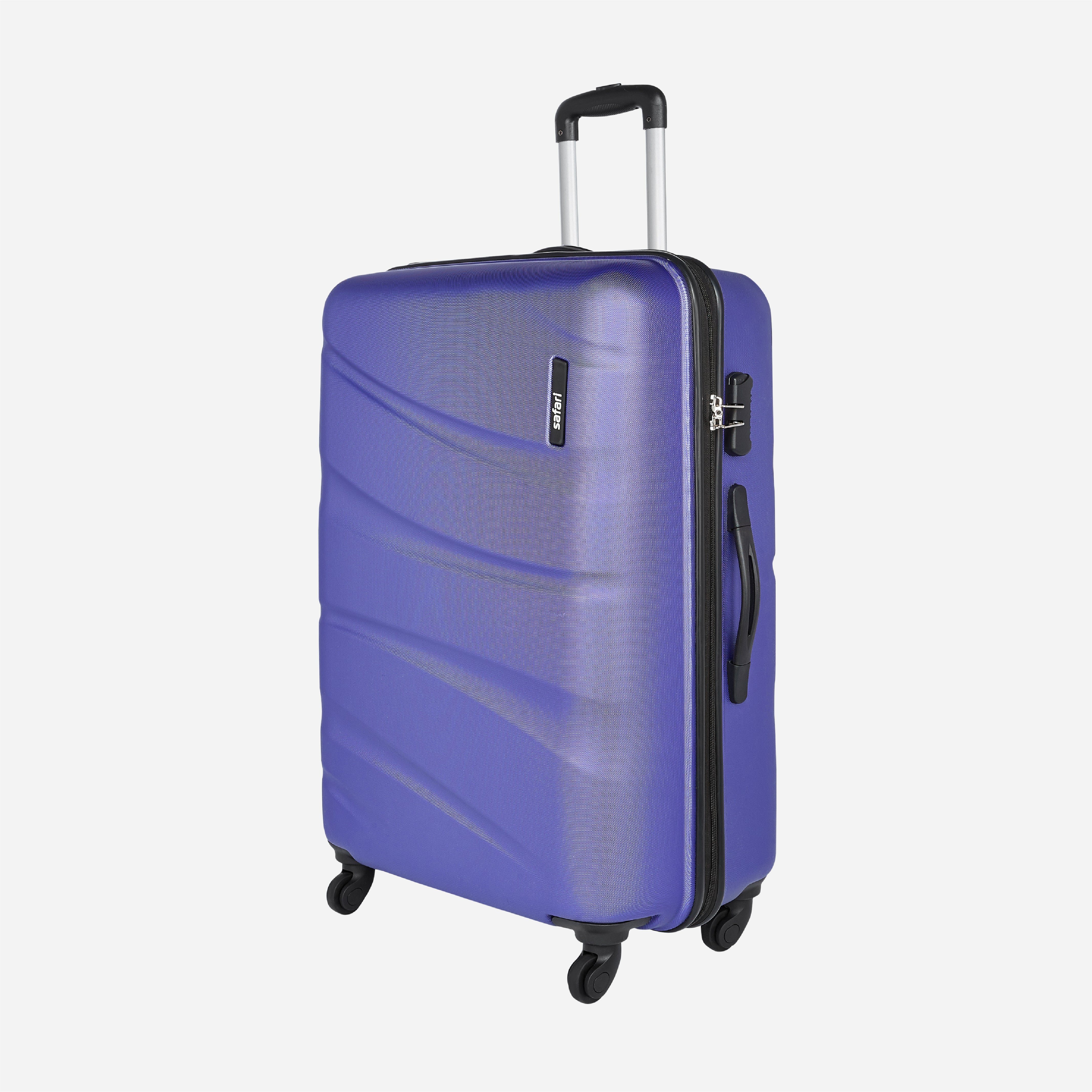Safari Flo Secure Metallic Purple Trolley Bag with 360° Wheels - Image 9