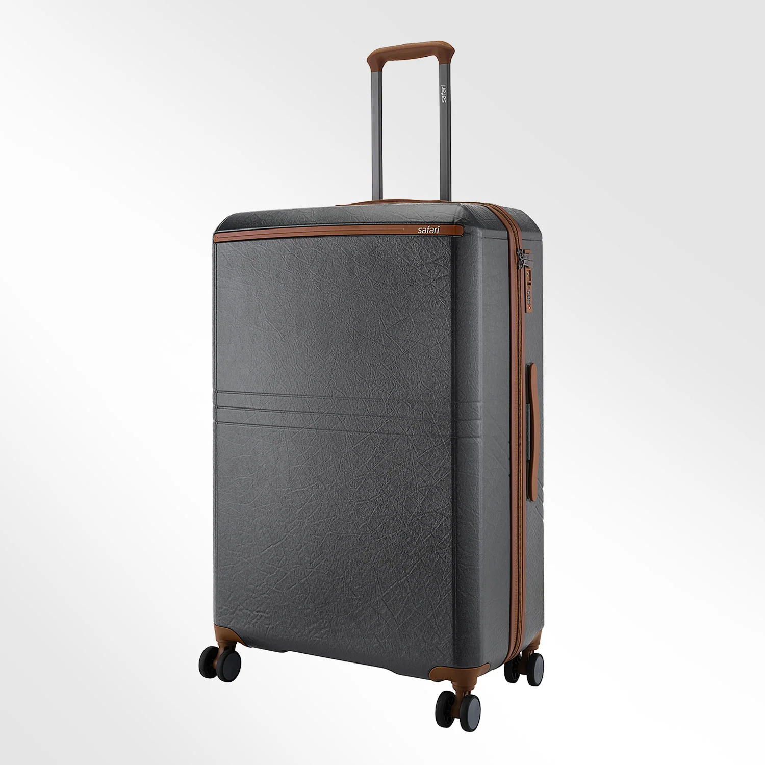 Safari Heritage Trolley Bag with Scratch Resistant Texture, TSA lock and Anti-Theft Zipper Opal Grey - Image 14