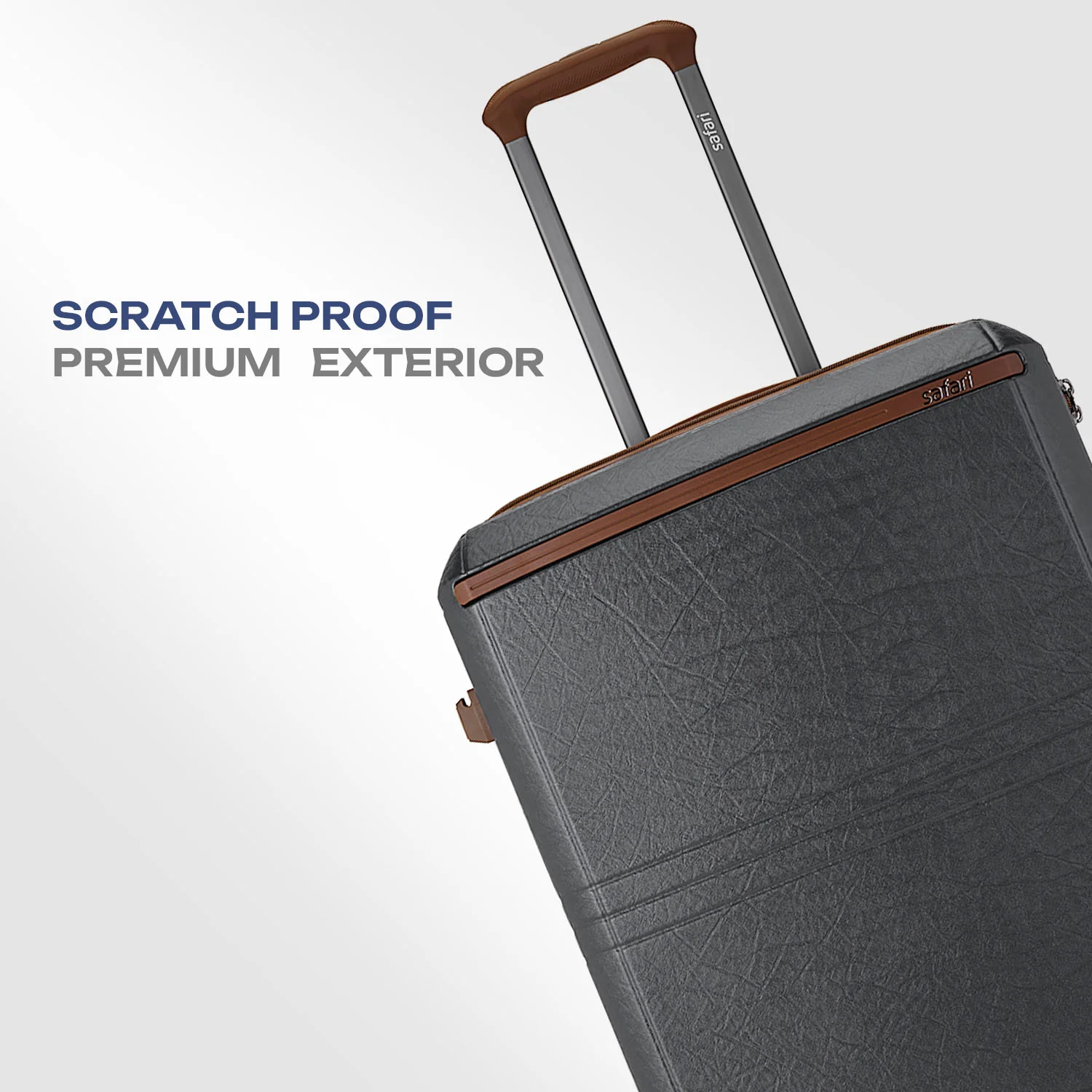 Safari Heritage Trolley Bag with Scratch Resistant Texture, TSA lock and Anti-Theft Zipper Opal Grey - Image 15