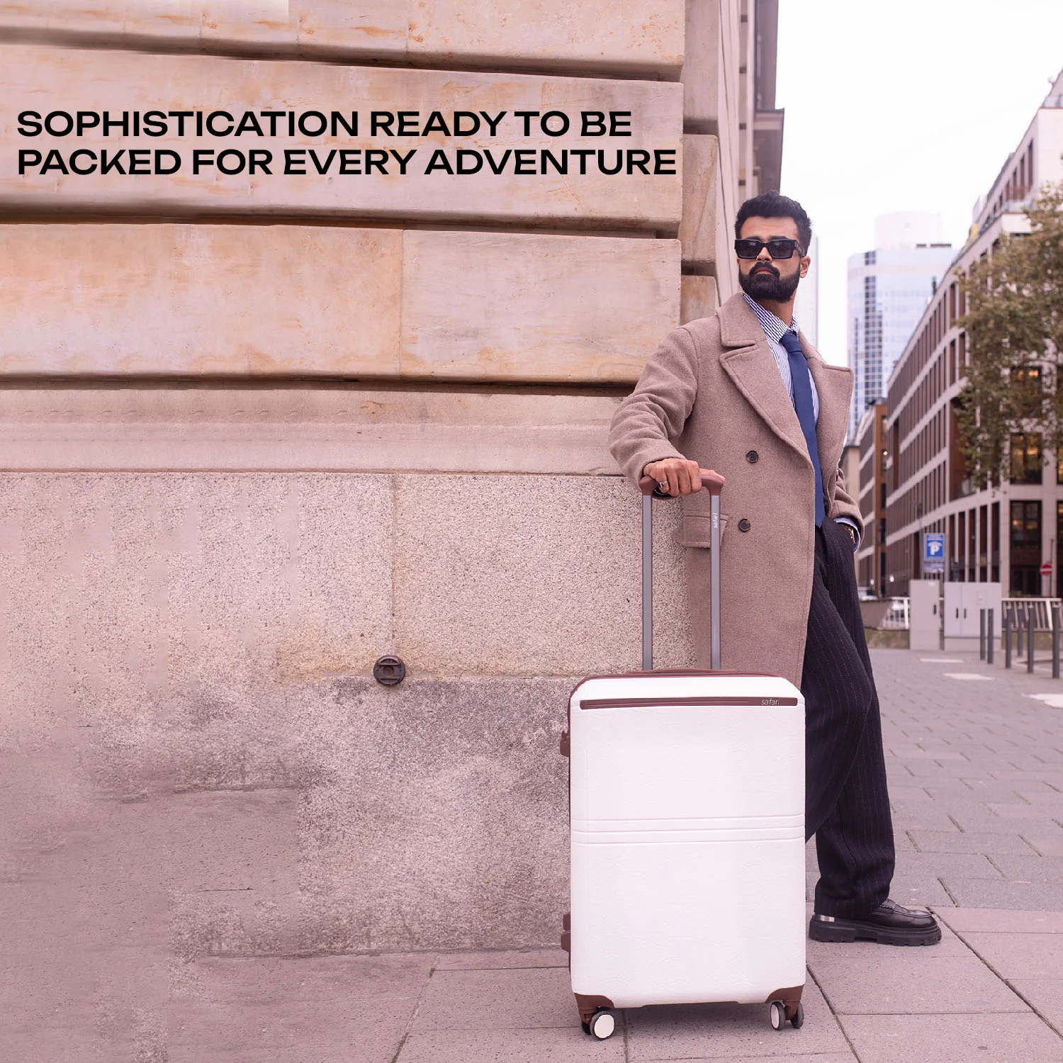 Safari Heritage Trolley Bag with Scratch Resistant Texture, TSA lock and Anti-Theft Zipper Opal Grey - Image 4