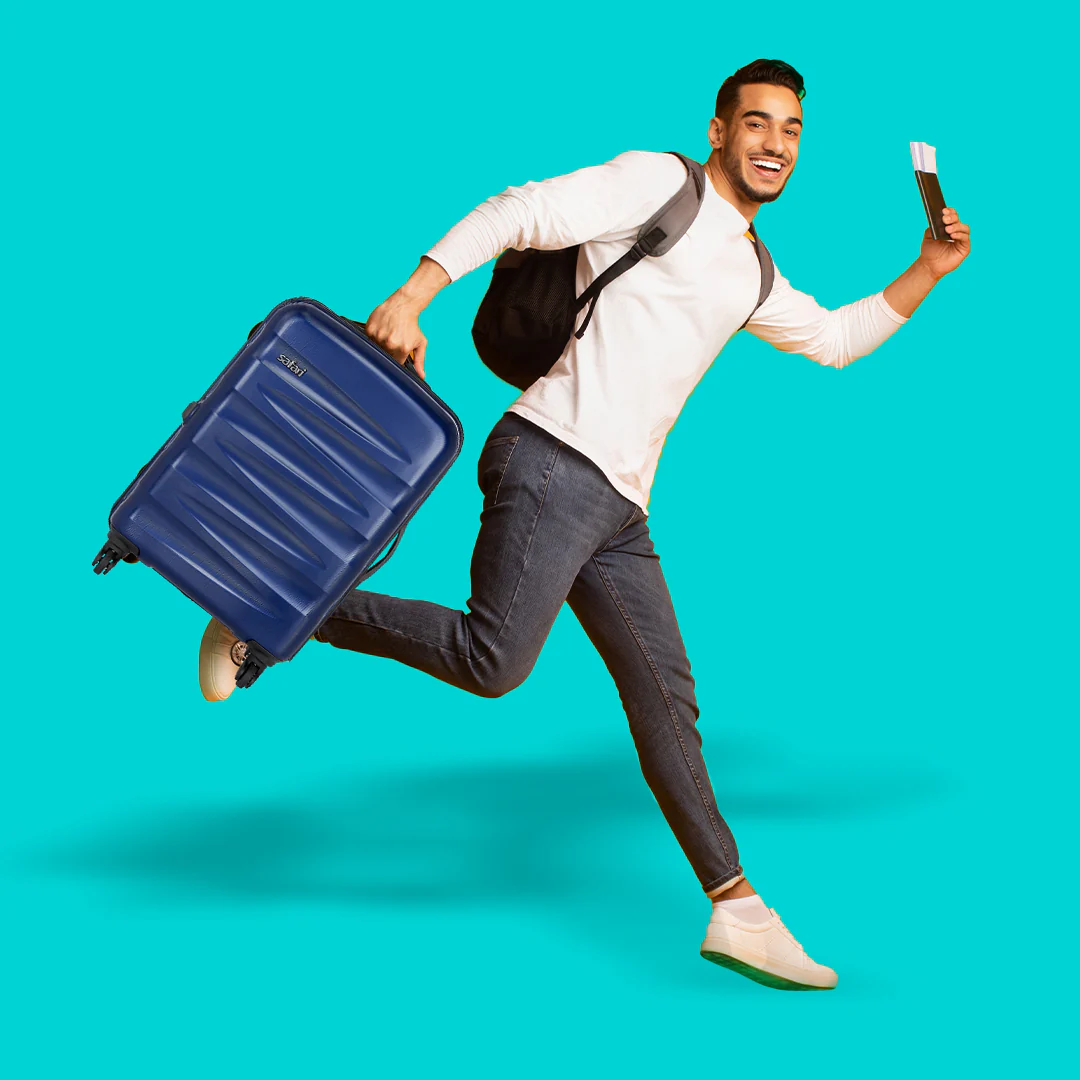 Safari Ngage Set of 3 Midnight Blue Trolley Bags with 360° Wheels - Image 7