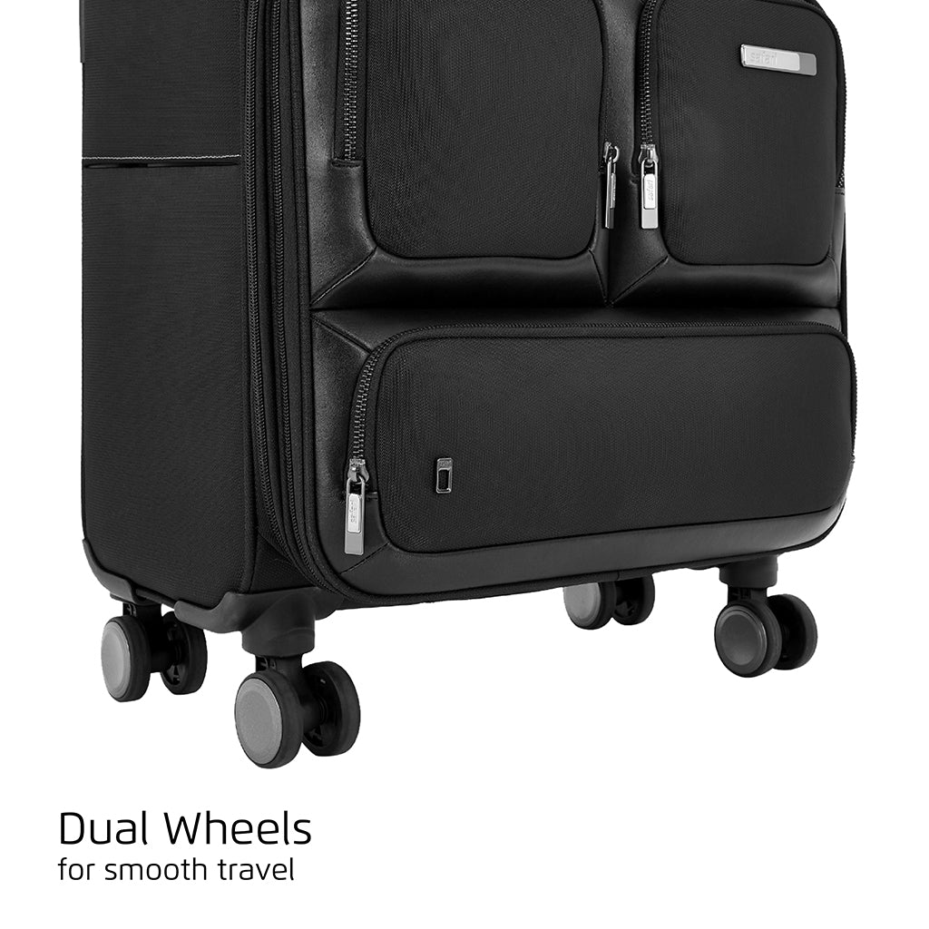 Safari Phoenix Black Overnighter Laptop Trolley Bag with TSA Lock and Detailed Interior. - Image 5