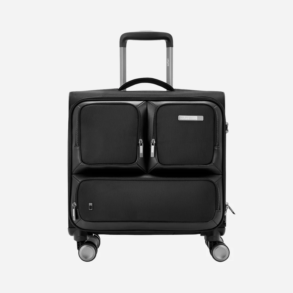 Safari Phoenix Black Overnighter Laptop Trolley Bag with TSA Lock and Detailed Interior. - Image 8