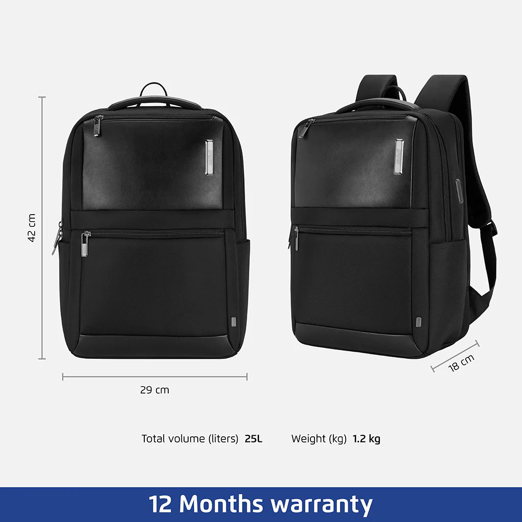 Safari Prime 22L Black Formal Backpack with Laptop Compartment - Image 5