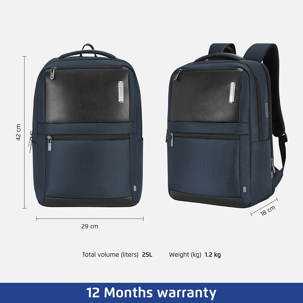 Safari Prime 22L Blue Formal Backpack with Laptop Compartment - Image 5