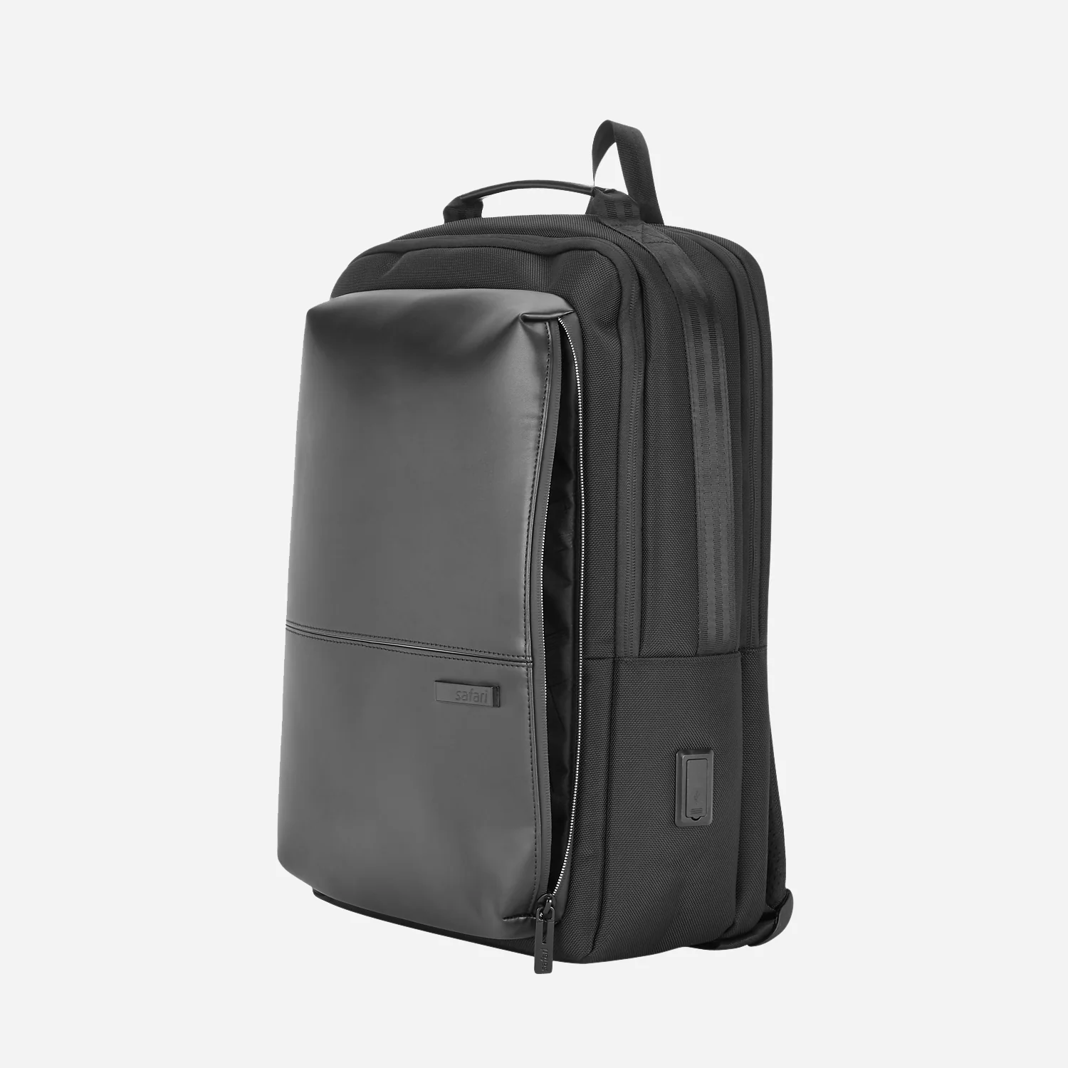 Safari Ritz 16L Black Formal Backpack with USB Port, Hidden Pockets, and Trolley Sleeve - Image 10