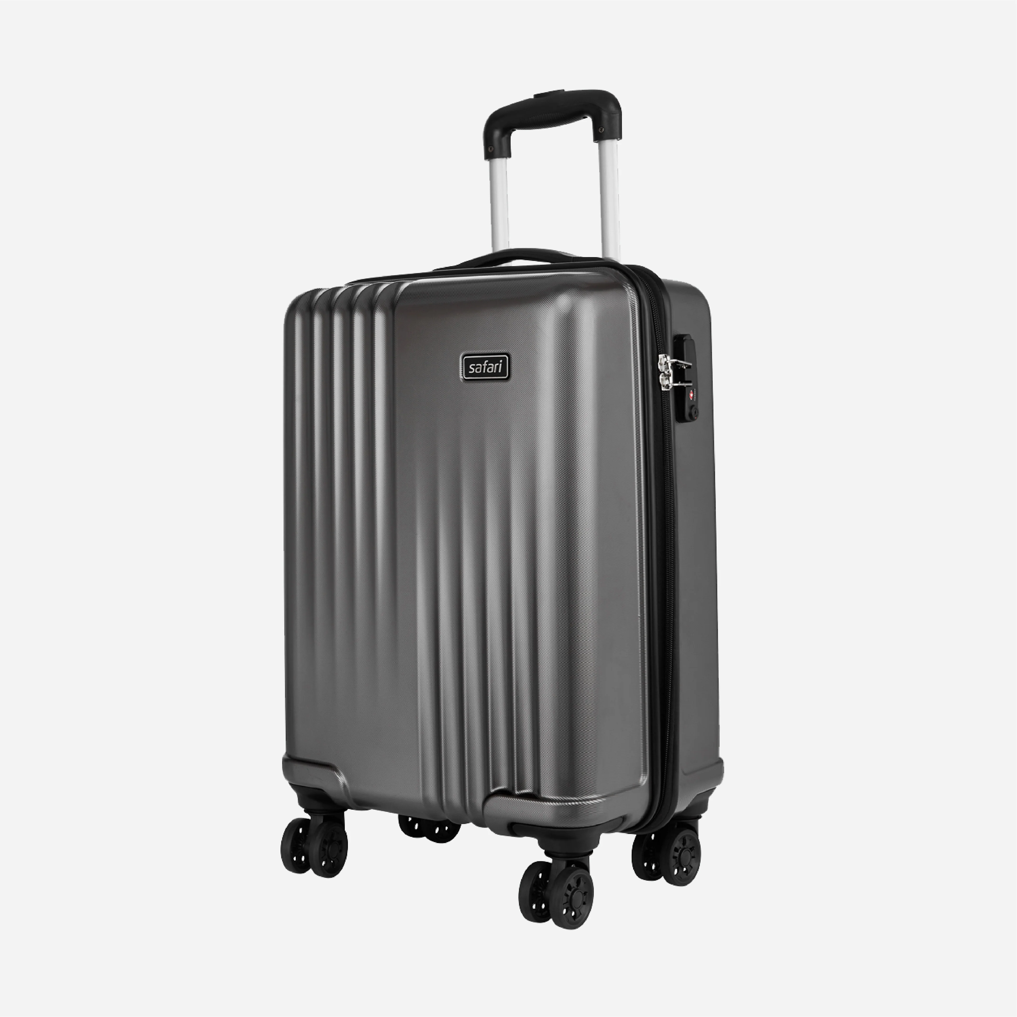 Safari Ryder Gun Metal Trolley Bag With TSA Lock and Dual Wheels - Image 13