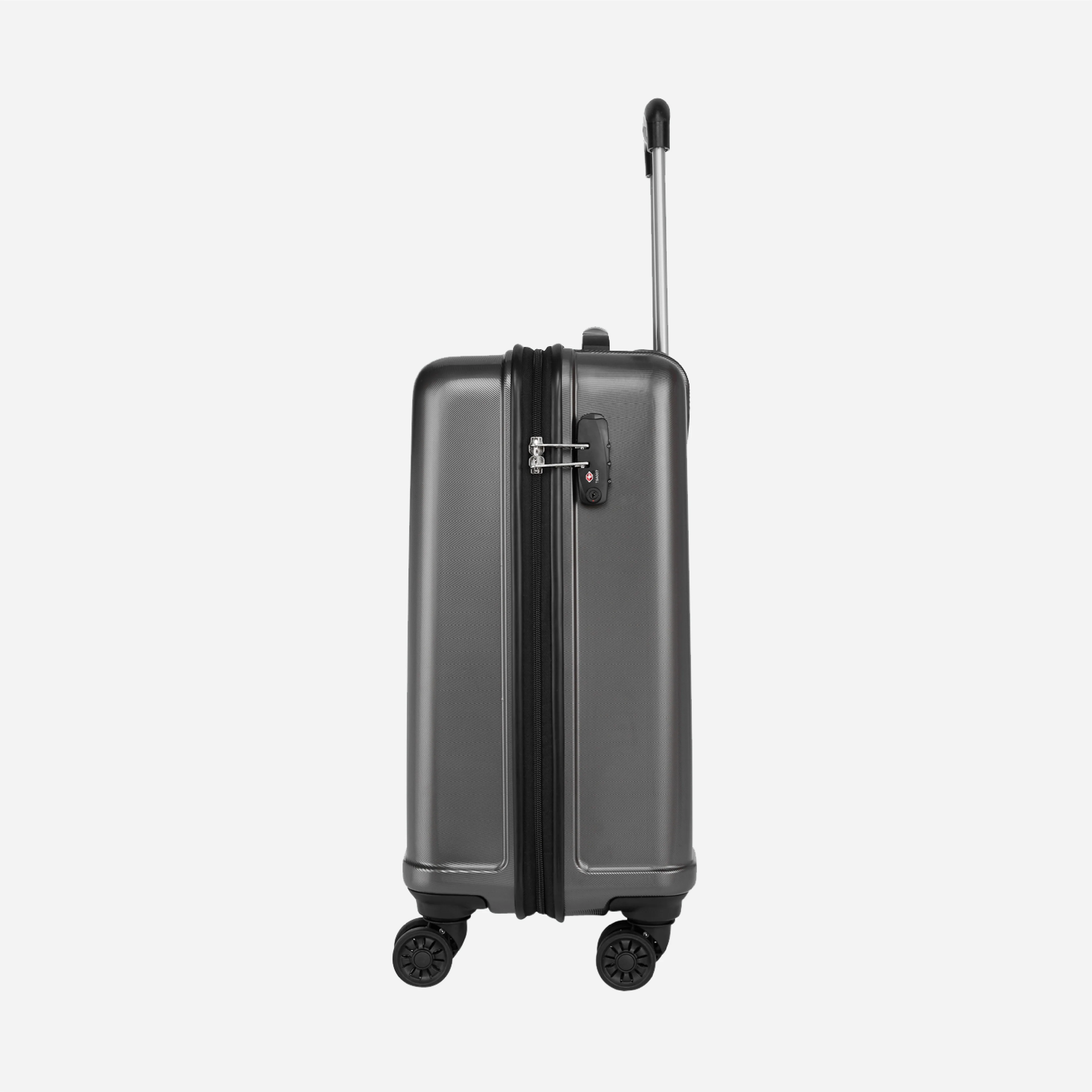 Safari Ryder Gun Metal Trolley Bag With TSA Lock and Dual Wheels - Image 9