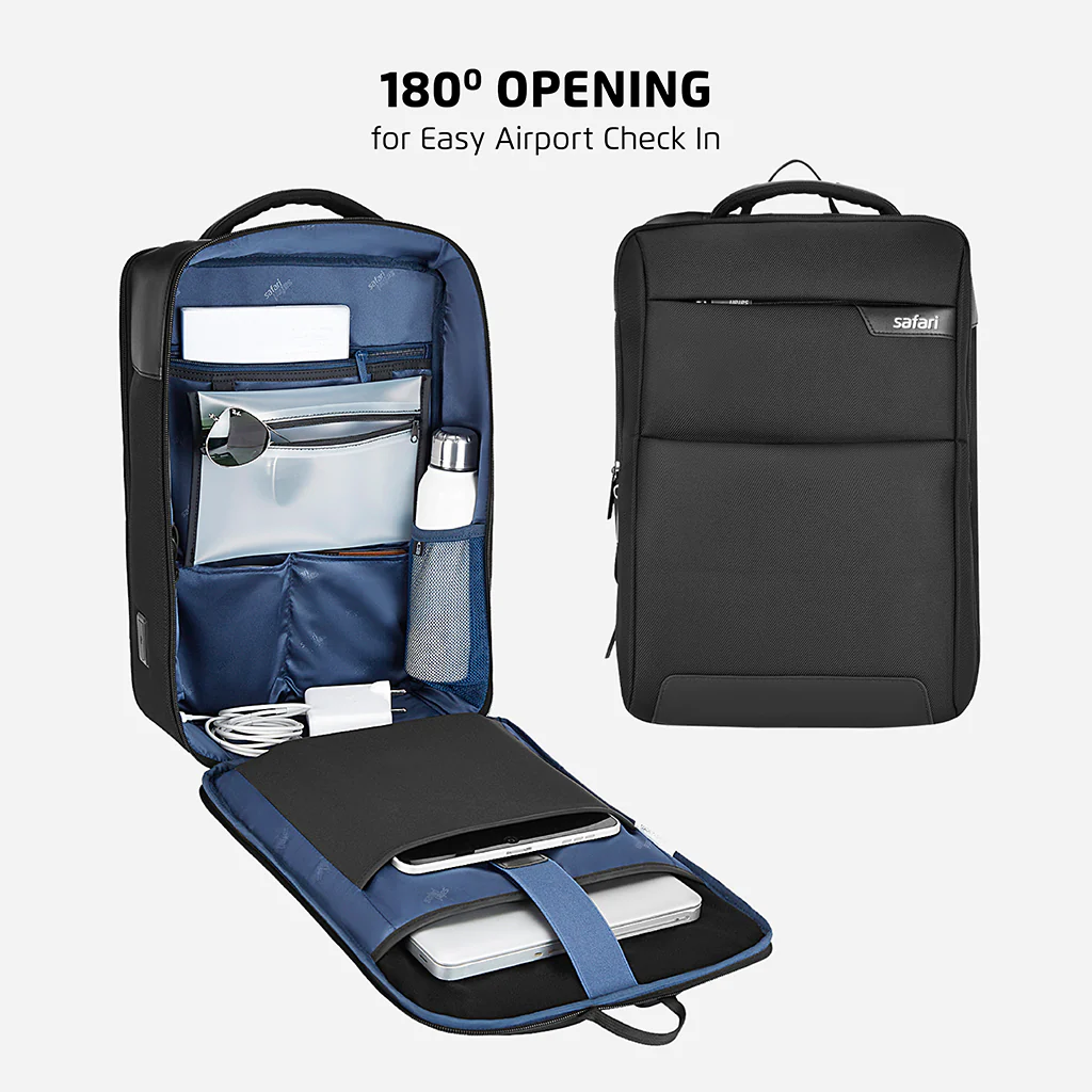 Safari Select Supreme 19L Black Formal Backpack with Laptop Sleeve - Image 4