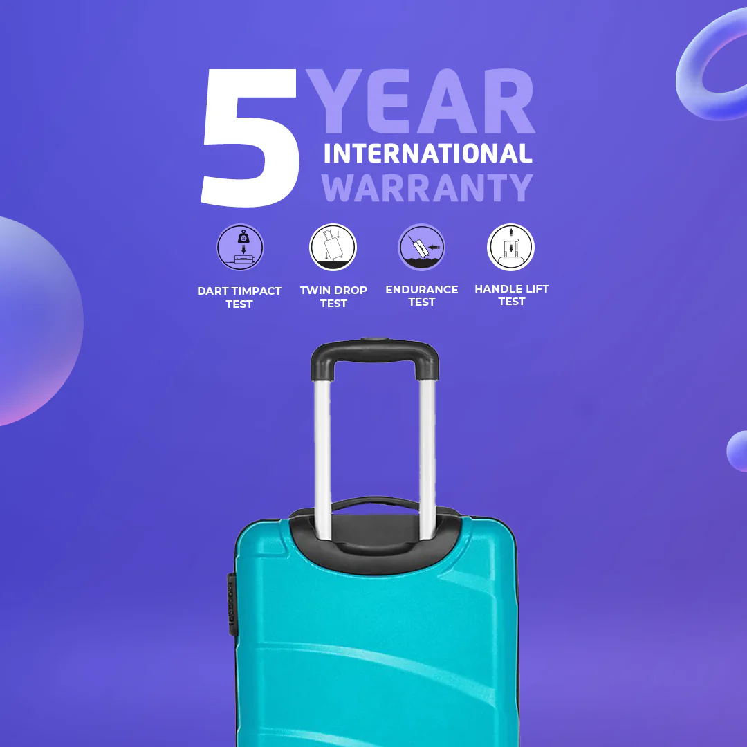 Safari Sway Set of 2 Cyan Trolley Bags with 360° Wheels - Image 11