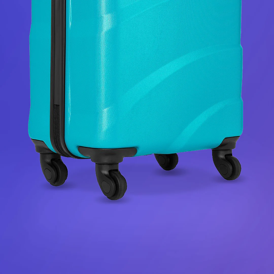 Safari Sway Set of 2 Cyan Trolley Bags with 360° Wheels - Image 9
