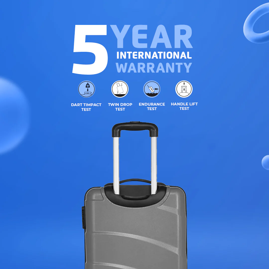 Safari Sway Set of 2 Gun Metal Trolley Bags with Organised Interiors - Image 11