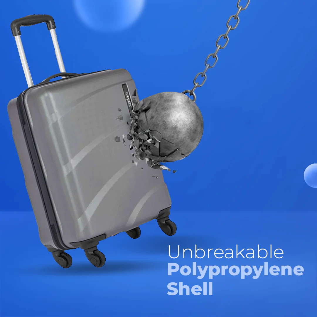 Safari Sway Set of 2 Gun Metal Trolley Bags with Organised Interiors - Image 5