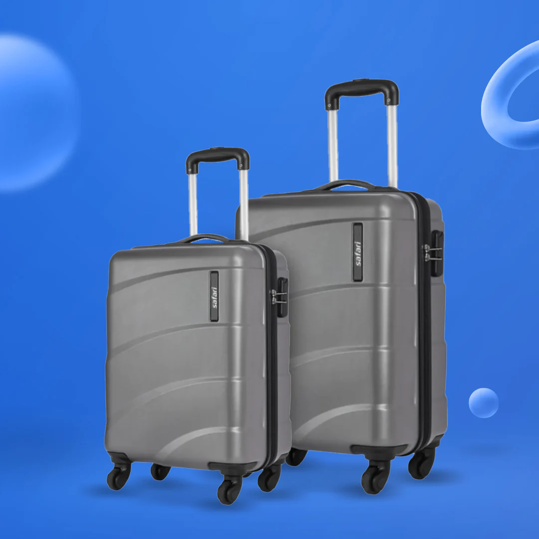 Safari Sway Set of 2 Gun Metal Trolley Bags with Organised Interiors - Image 7