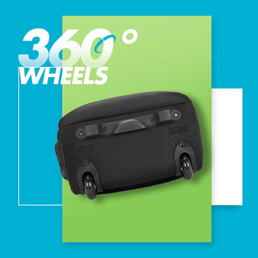 Safari Trooper 20L Black Travel Backpack with Trolley Bag - Image 5